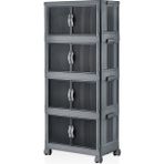 Kitchen Life 4'lü Portatif Istiflenebilir Tekerlekli Organizer Dolap - Saklama Kutusu Sepet