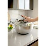 Kitchen Life 5 Parça Paslanmaz Çelik Spinner Çok Amaçlı Saklama Kabı Seti - Gri