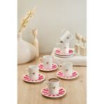 Kitchen Life 6 Kişilik Lovely Birds Porselen Altın Yaldızlı Kahve Fincanı Takımı - Gold Kuşlu Kahve Fincanı
