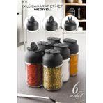 Kitchen Life 6'lı Çift Kapaklı Mini Twice Cam Baharatlık Seti - Tuzluk Biberlik