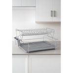 Kitchen Life İki Katlı Bulaşıklık Bardak Tabak ve Çatal Kaşık Kurutmalık Tabaklık Organizeri