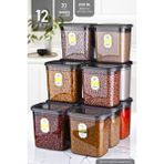 Kitchen Life Jumbo Saklama Kabı - Sert Polipropilen, 2000 ml, Darbeye Dayanıklı, BPA İçermeyen, 10x16,5 cm, 12 Adet