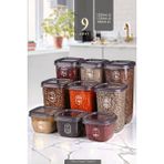 Kitchen Life Kare Saklama Kabı Seti – BPA’sız, Şeffaf ve Dayanıklı Plastik, 9 Parça (1750 ml, 1200 ml, 550 ml) Gıda Saklama
