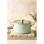 Kitchen Life Titan Cook Ahşap Kulplu,Paslanmaz Saplı Su Yeşili Süzgeçli Emaye Kızartma Tenceresi 22 Cm Su Yeşili