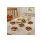Kitchen Line Julia Ayaklı Sunum Kasesi, Çerezlik Kahvaltılık, Şeffaf Cam, 180 ml, 6'lı Set