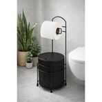 Kitchen Line LÜX BANYO WC TUVALET KAĞITLIĞI ÇÖP KOVASI TAKIM PLASTİK KOVA 6 LİTRE PASLANMAZ TEL
