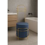 Kitchen Line LÜX GOLD BANYO WC TUVALET KAĞITLIĞI ÇÖP KOVASI TAKIM PLASTİK KOVA 6 LİTRE PASLANMAZ TEL