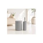 Kitchen Line Modern Çizgili Banyo Çöp Kovası (6,25 Litre) & Tuvalet Fırçası Seti – İkili Set, Dayanıklı Plastik