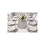Kitchen Line Velarıs Jüt Hasır Supla & Oval Runner Seti -6'Lı Amerikan Servisi Ve Runnerlı Doğal Şık Sofra Sunumu