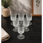 Kitchen Line Venüs 65 ml Cam Kahve Yanı Su Bardağı 6 Lı Set – Şık Tasarım Ayaklı Mini Bardak Seti - Şeffaf