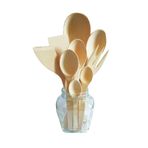 Kitchen Mania 9 Parça Ahşap Kaşık Tahta Spatula Servis Kepçe Çatal Maşa Seti
