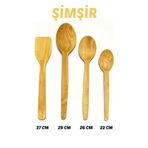 Kitchen Mania Şimşir kaşık spatula seti-tahta kaşık ahşap spatula -