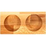 Kitchen Pembelia 2 Bölmeli Yağdanlık Yağlık Stand Altlık(Damlatmaz Yağlıklara Uygundur)Sıvı Sabunluk Stand - 20 x 12 cm - Ahşap