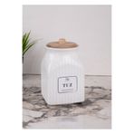 Kitchen Pembelia 800 ml Beyaz Porselen Tuz Kavanozu Tuz Saklama Kabı