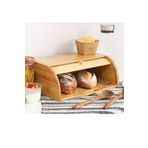 Kitchen Pembelia Bambu Açılır Kapanır Kapaklı Ekmek Kutusu Ekmeklik Ekmek Dolabı 38x19cm