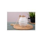 Kitchen Pembelia Bambu Kapaklı Bal Kaşıklı Bal Kavanozu 500 ml