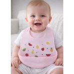 Kitchen Pembelia Silikon Bebek Mama Önlüğü Çocuk Mama Önlük Leke Tutmaz Yıkanabilir - Açık Pembe - 0 - 4 Yaş