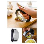Kitchen Pembelia Tutma Kollu Lüx Paslanmaz Çelik Sarımsak Ezici