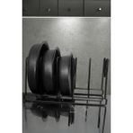Kitchen Store 1 Parça Metal Siyah Tava ve Tencere Kapağı Düzenleyici Raf Mutfak Dolabı Tel Tencere Tava Organizer - 0