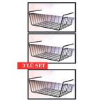 Kitchen Store 3 Adet Dolap Içi Kanguru Raf Çelik Sepet Askılı Raf Düzenleyici Sepet Raf Altı Sepet