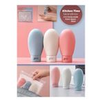 Kitchen Time Iskandinav Tarz 3 Lü Doldurulabilir Çantalı Seyahat Tipi Şişe Seti | Boş Krem Şişesi 60ml