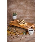 kitchen trend Justwood Risus Top Ayaklı 17x30 Cm Ahşap Dikdörtgen Pasta Sunum Servis Tabağı