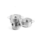 Kitchenaid Çelik 3'lü Tencere Seti (20CM 24CM TENCERE & 16 CM SOSLUK)