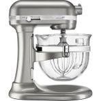 KitchenAid Mutfakaid KSM6521XSR Profesyonel 6500 Design Series Sugar Pearl Bowl-Lift Stand Mixer ile 6 Quart Glass Bowl - Siyah