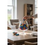 Kitchenboost Bardak Cam Şekerlik - Ayaklı Cam Şekerlik 20,5 Cm. - Şeffaf - 1 Adet