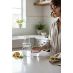 Kitchenboost Başucu Bardaklı Sürahi - 2 Li Cam Başucu Sürahisi 1200 Ml. - Şeffaf