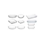 kitchenboost borcam tepsi seti - 10 parça paşabahçe borcam tepsi çeyiz seti takımı full set