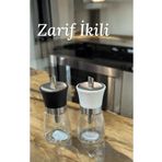 kitchenboost Dökmeli toz şekerlik - 2 li cam dökme toz şekerlik