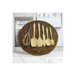 kitchenboost Elegant 6 parça silikon servis seti takımı krem