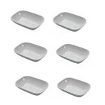 Kitchenboost Emr Kırılmaz Melamin 6 Lı Büyük Boy Kahvaltılık - Meze Tabağı Beyaz