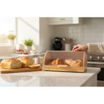 Kitchenboost Kapaklı bambu ekmek saklama kutusu dolabı - bambu ekmeklik