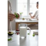 Kitchenboost Ölçekli Cam Mini Süt Sosluk Sürahisi 100 Ml. 2 Li - Şeffaf
