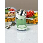kitchenboost Tohana kulplu çelik sefer tası - yemek termosu saklama kabı 2 katlı yeşil 930 ml.