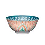 KitchenCraft ECMKCBOWL29SET seramik kase seti, Akdeniz yaprakları/şerit desenli, taş