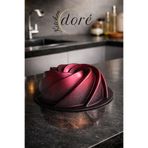 kitchendore Rüzgar Gülü Kek Kalıbı Cherry Red Kalın Döküm Üç Katmanlı Kaplama 620 Gram
