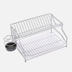 Kitchenox 21x32x54 cm Metal Kaşıklıklı Dikdörtgen 2 Katlı Bulaşıklık