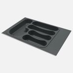 Kitchenox 33x49 cm Gri ABS Plastik 5 Bölmeli Çekmece İçi Kaşıklık