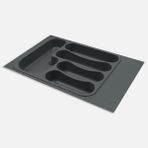 Kitchenox 33x49 cm Gri ABS Plastik 5 Bölmeli Çekmece İçi Kaşıklık
