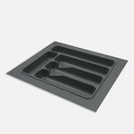 Kitchenox 42x49 cm Gri ABS Plastik 5 Bölmeli Çekmece İçi Kaşıklık