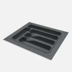 Kitchenox 42x49 cm Gri ABS Plastik 5 Bölmeli Çekmece İçi Kaşıklık