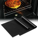 KitchenRaku 2 adet evrensel Teflon fırın tepsisi, 32 x 50 cm, su geçirmez rulo, kolay temizlenir ve kesilir, uzun ömürlü teflon fırın tepsisi, tüm fırın, ocak, gaz veya elektrikli için, kesilebilir,