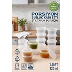 Kitchera Home Sızdırmaz Kalın Yapılı 120 Ml 4 Oz Sosluk Buzluk Et Kemik Suyu Saklama Kabı 1 Adet