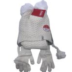 kiti şapka KTT-P-K23170-04-KR Kitti Eldiven Atkı Bere Takım Krem 4-8 yaş