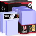 Kitoyz 100 ct Toploaders Kartlık Tutucu, Sert Plastik Üstten Yükleyiciler Penny Kart Kolları Kart Koruyucuları Beyzbol Kartları, MTG, Yugioh Kart için Uygun (100 Kalın Kol ve 200 Yumuşak Kol Dahil)