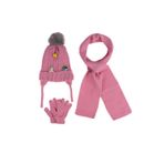 Kitti 1-3 Yaş Kız Bebek & Çocuk Cute Friends Model- İçten Polarlı Atkı Bere Eldiven 3'Lü Set