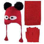 Kitti 2920-01 Pembe Çocuk Atkı Bere Eldiven